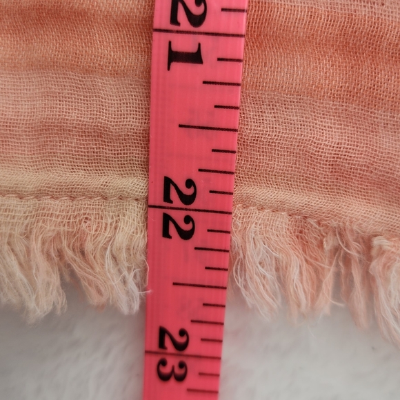 Chelsea & Theodore Peachy Pink Plaid Gauze Like Short Sleeve Womens Size XSmall - Picture 12 of 12